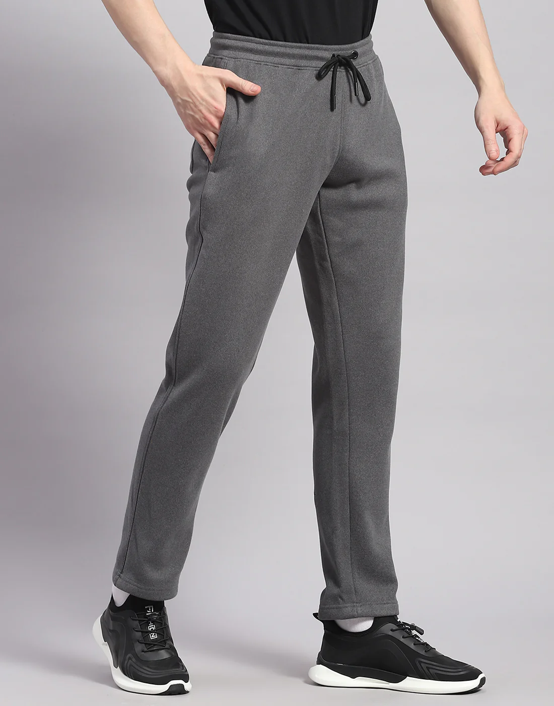 Rock.it Men Grey Solid Regular Fit Lower - Image 4