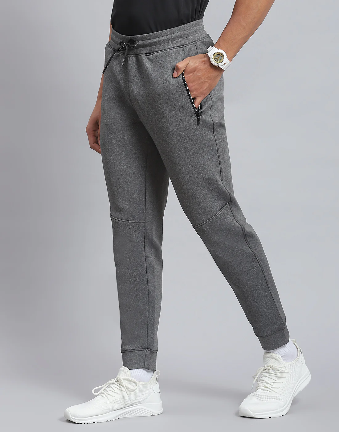 Rock.it Men Grey Solid Regular Fit Winter Lower - Image 3