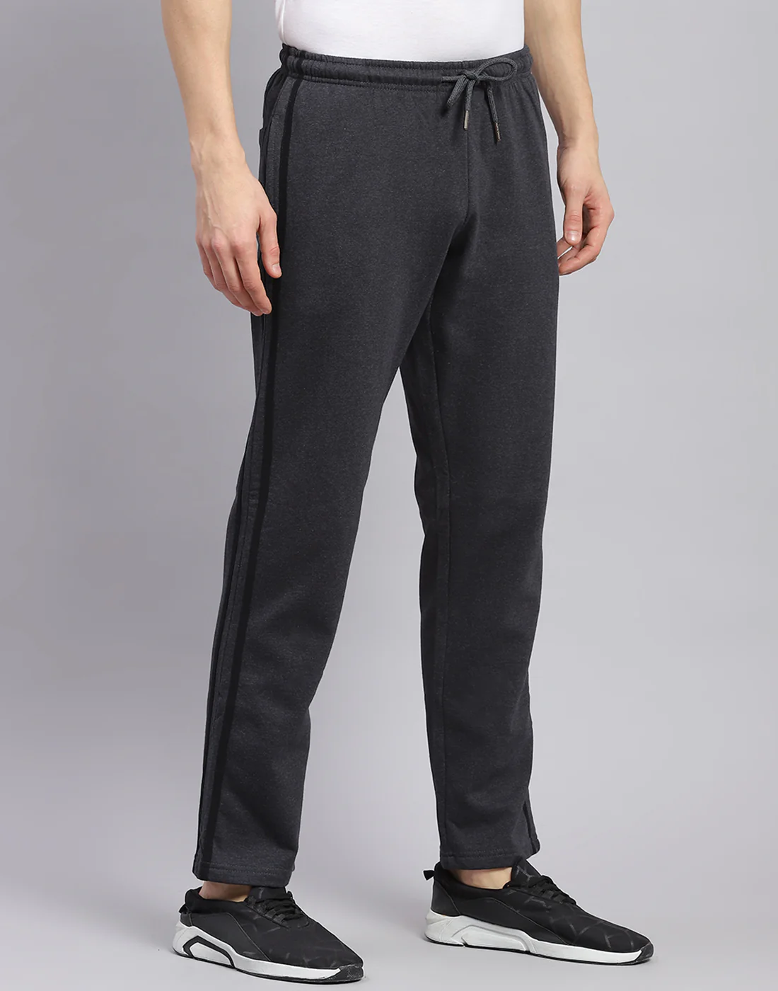 Men Grey Solid Regular Fit Winter Lower - Image 4