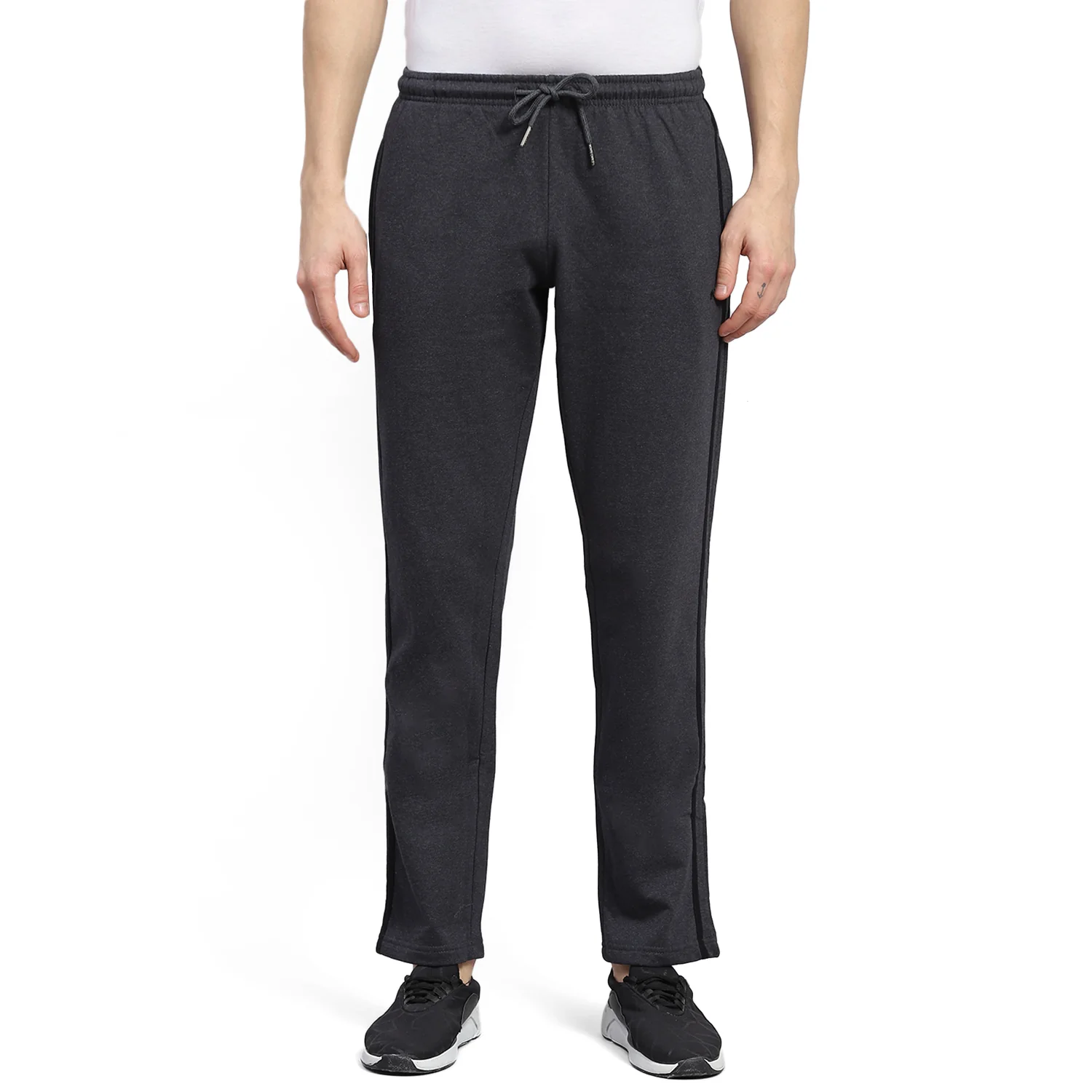 Men Grey Solid Regular Fit Winter Lower - Image 5