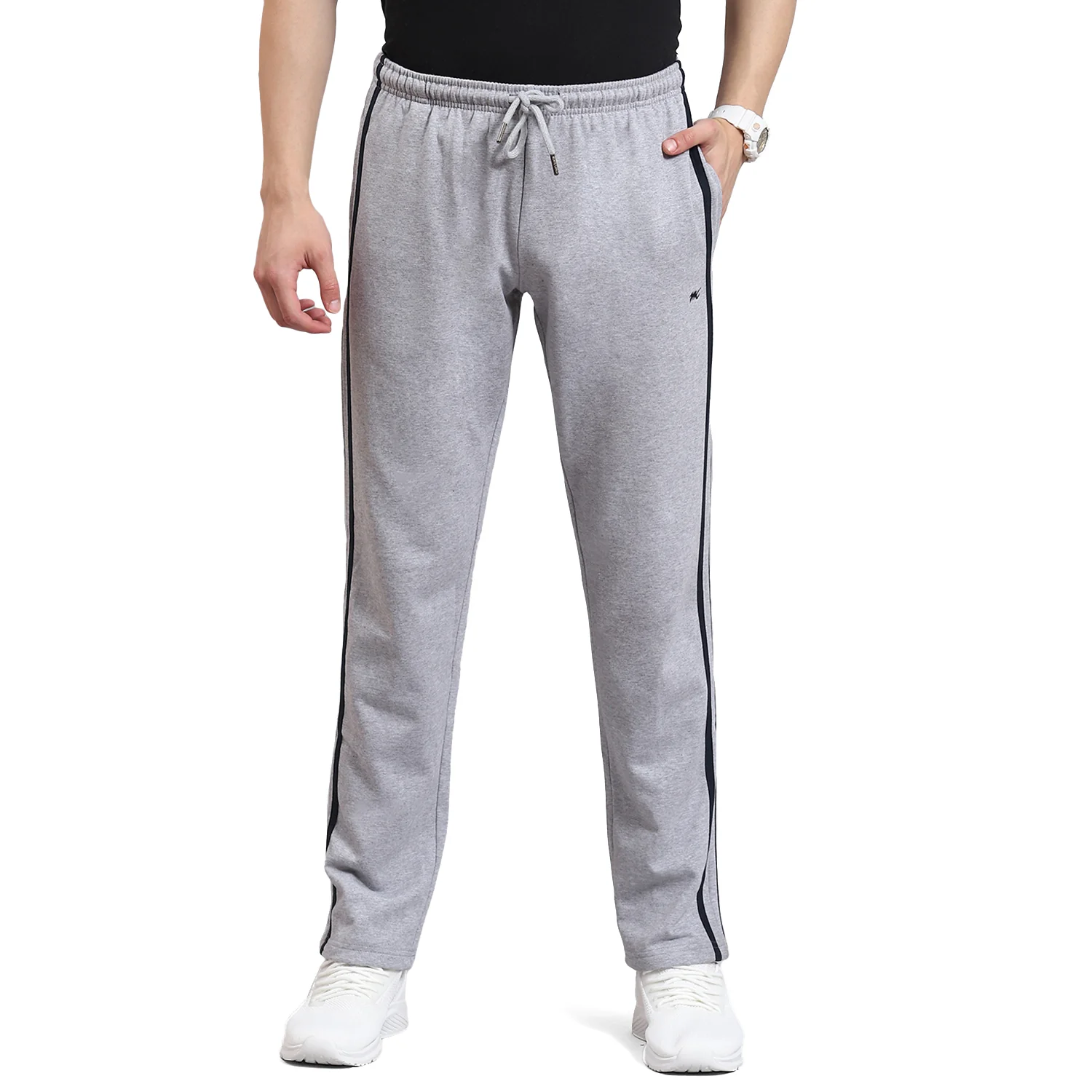 Men Grey Solid Regular Fit Winter Lower - Image 5