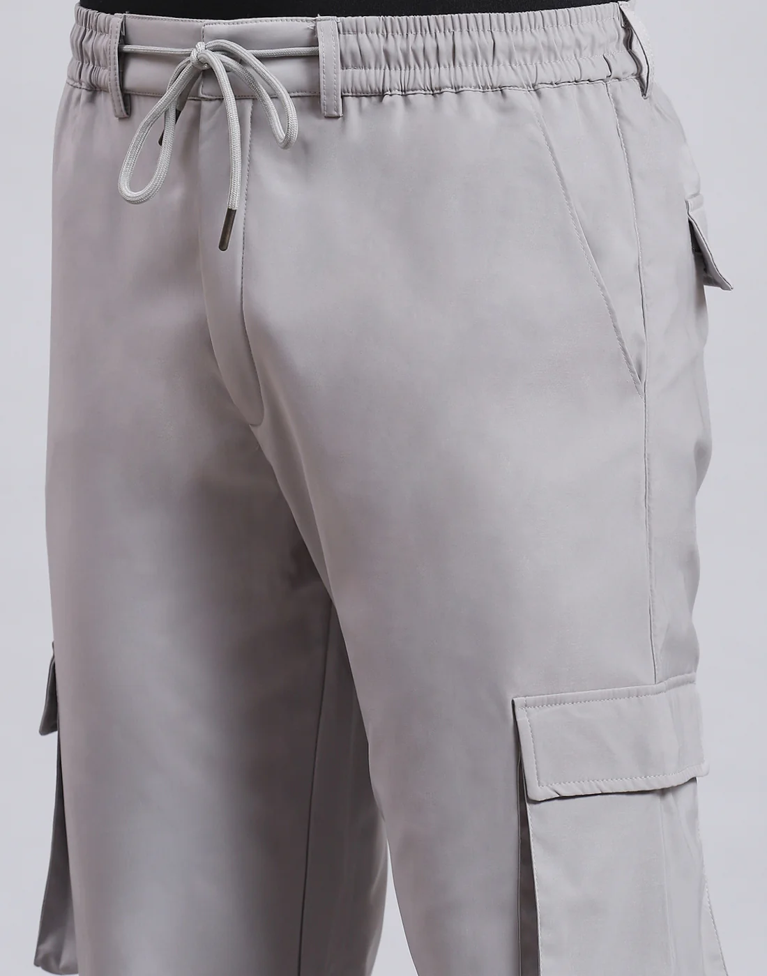 Men Grey Solid Regular Fit Winter Lower - Image 7