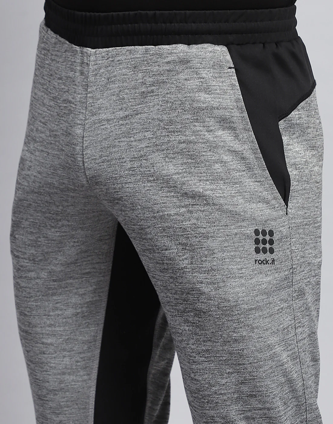 Rock.it Men Grey Solid Regular Fit Lower - Image 6