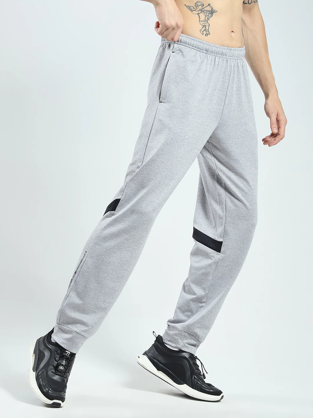 Rock.it Men Grey Solid Regular Fit Lower - Image 4