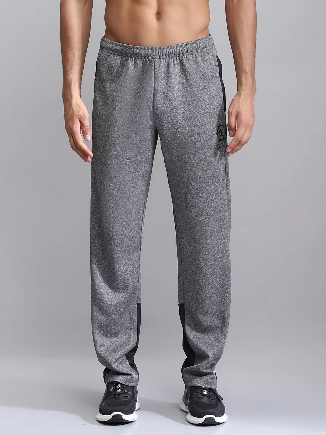 Rock.it Men Grey Solid Regular Fit Lower