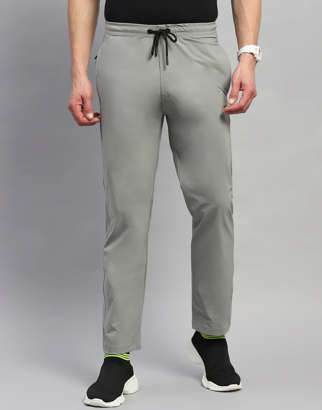 Rock.it Men Grey Solid Regular Fit Lower - Image 2