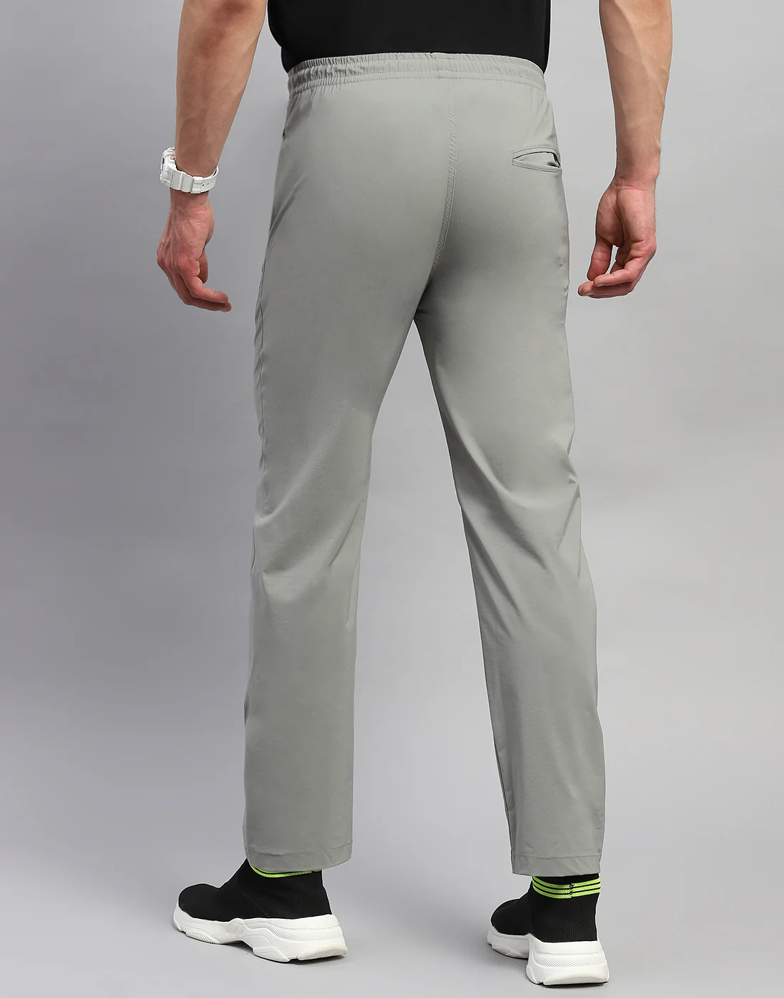 Rock.it Men Grey Solid Regular Fit Lower - Image 5
