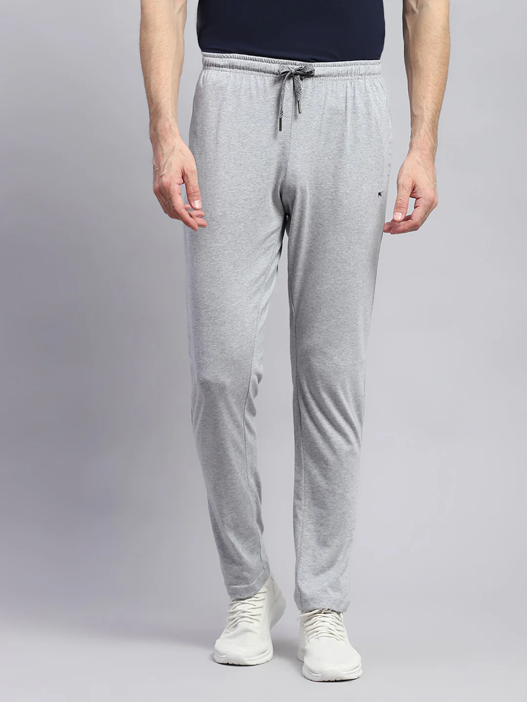 Men Grey Solid Regular Fit Lower - Image 2