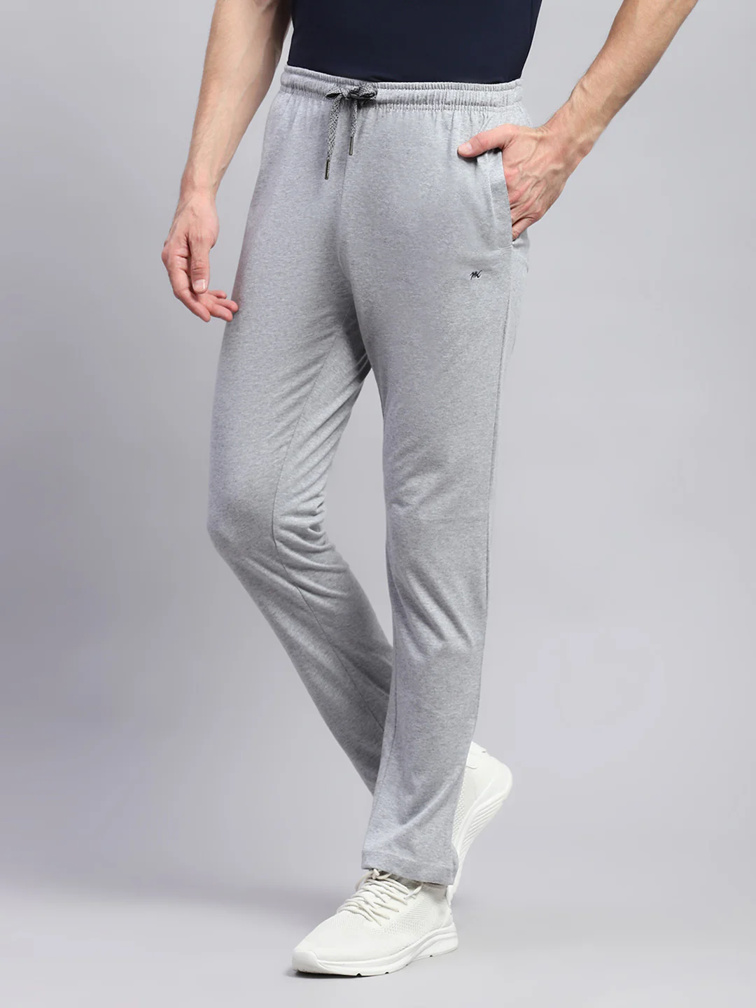 Men Grey Solid Regular Fit Lower - Image 3