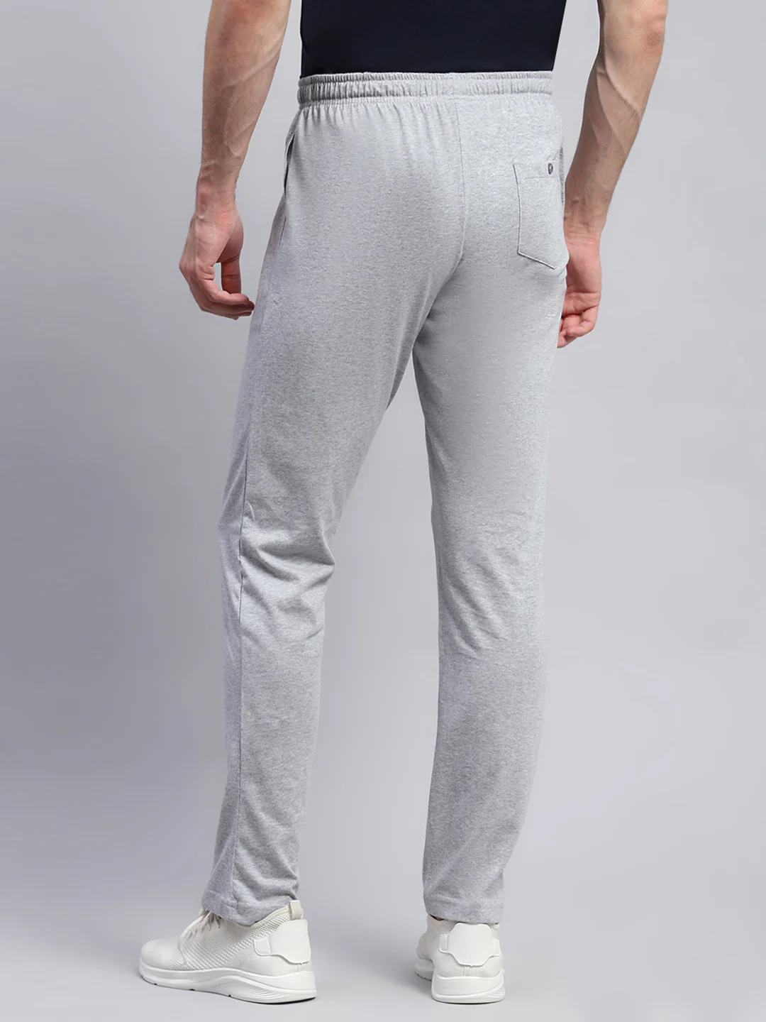 Men Grey Solid Regular Fit Lower - Image 5