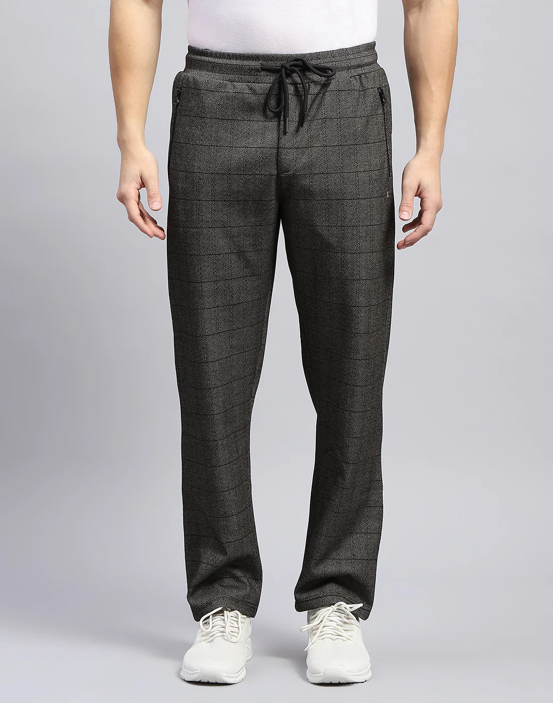 Men Grey Solid Regular Fit Lower - Image 2