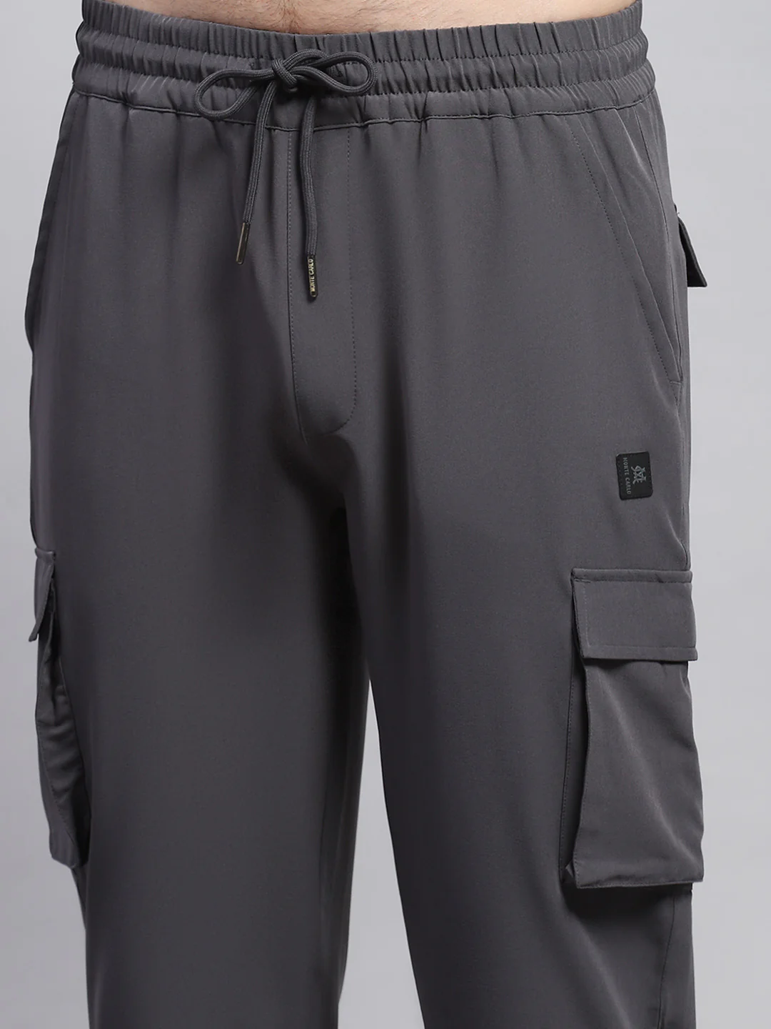 Men Grey Solid Regular Fit Lower - Image 6