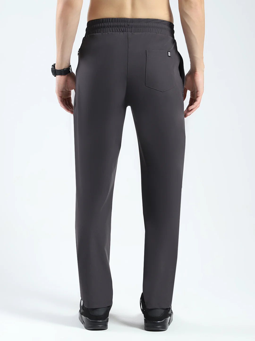 Rock.it Men Grey Solid Regular Fit Lower - Image 5
