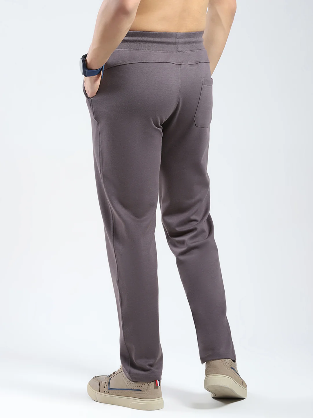 Rock.it Men Grey Solid Regular Fit Lower - Image 5