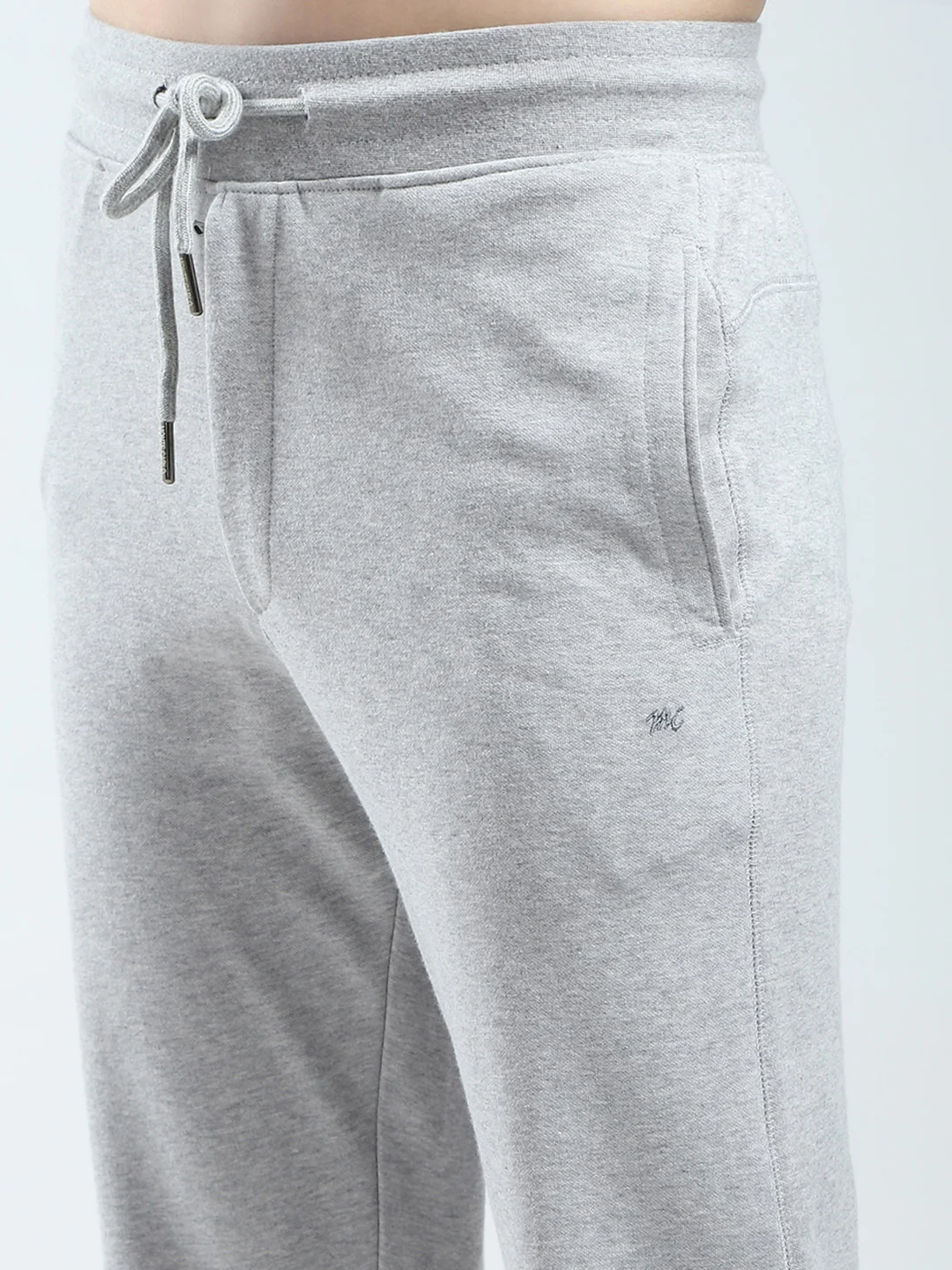 Men Grey Solid Regular Fit Lower - Image 6