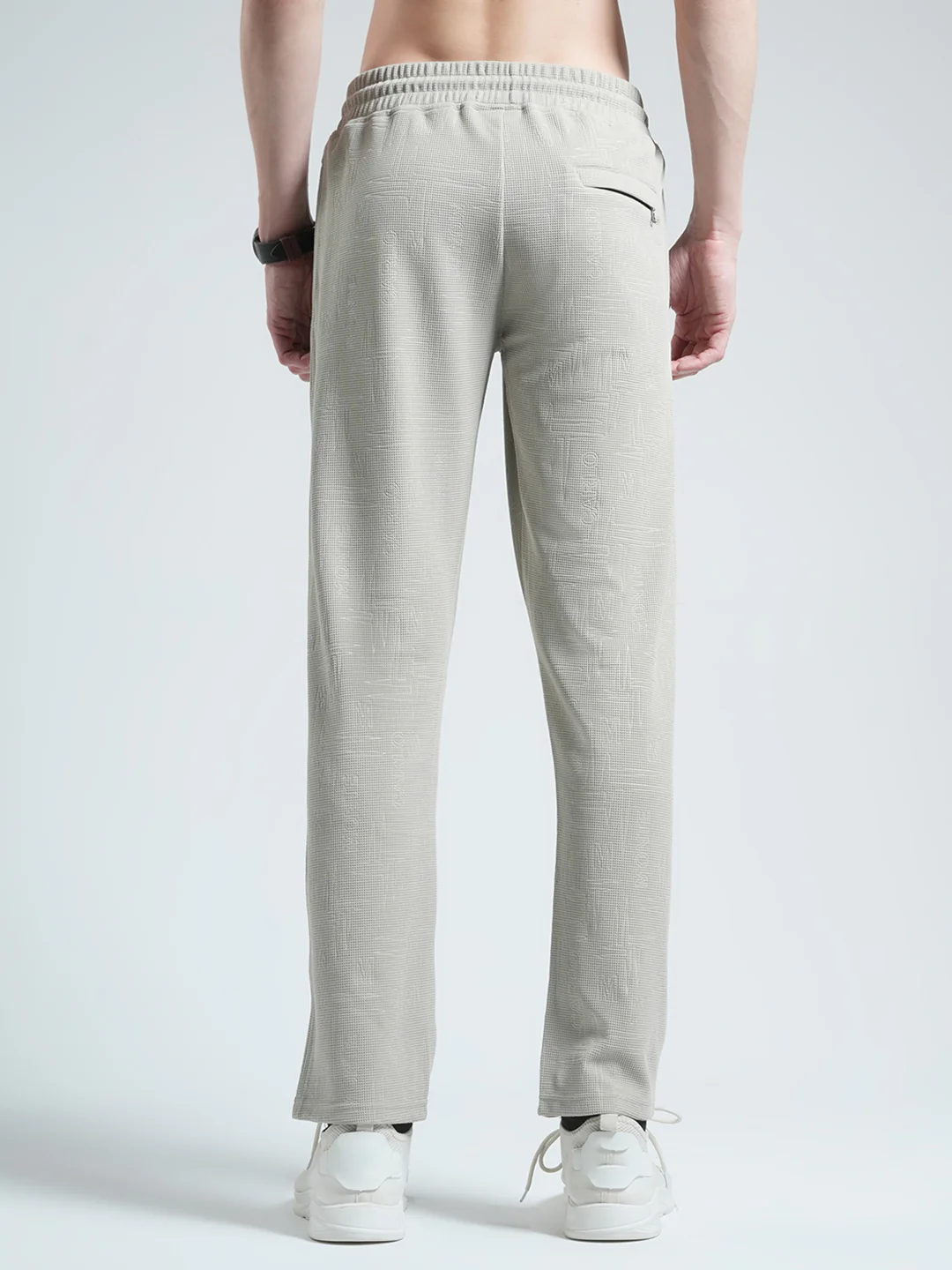 Men Grey Solid Regular Fit Lower - Image 5