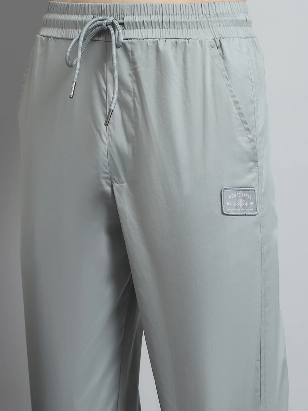 Men Grey Solid Regular Fit Lower - Image 6