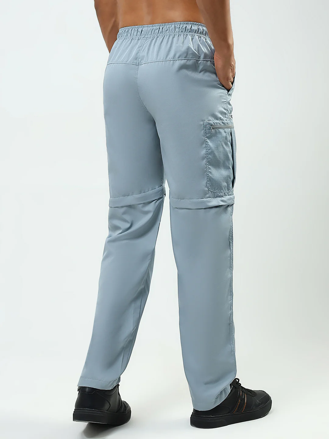 Men Grey Solid Regular Fit Lower - Image 5