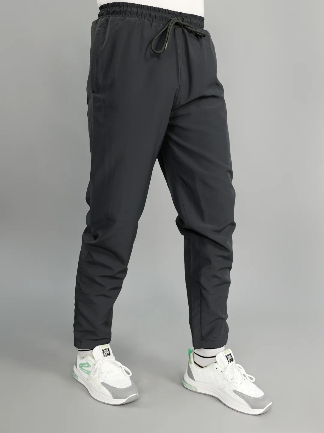 Men Grey Solid Regular Fit Lower - Image 2
