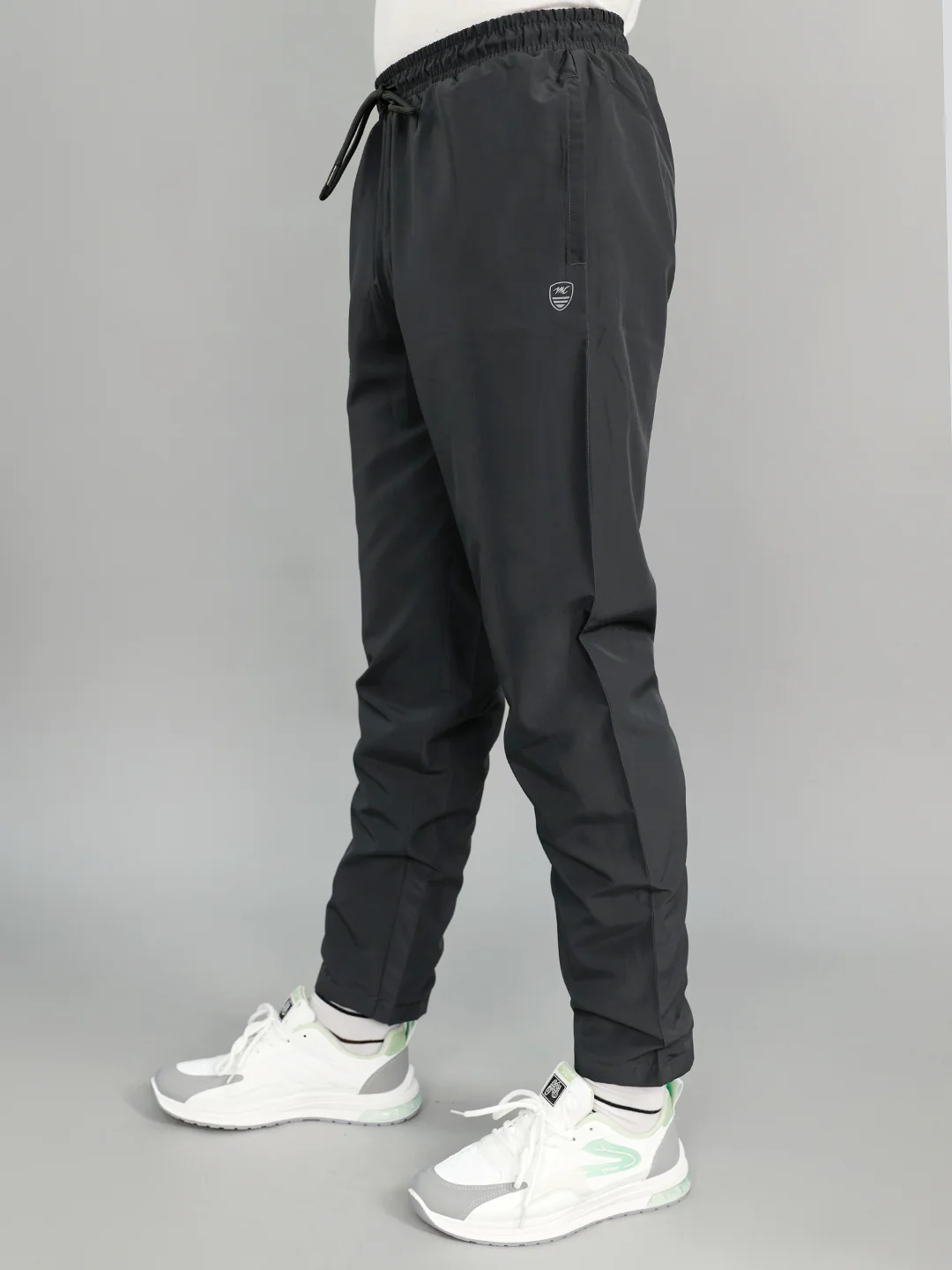 Men Grey Solid Regular Fit Lower - Image 3