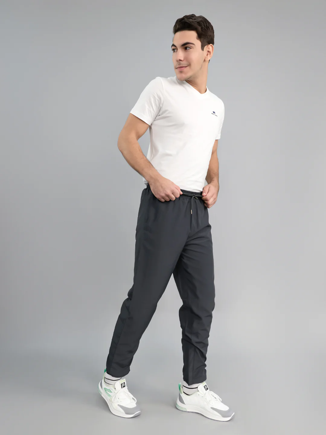 Men Grey Solid Regular Fit Lower - Image 6