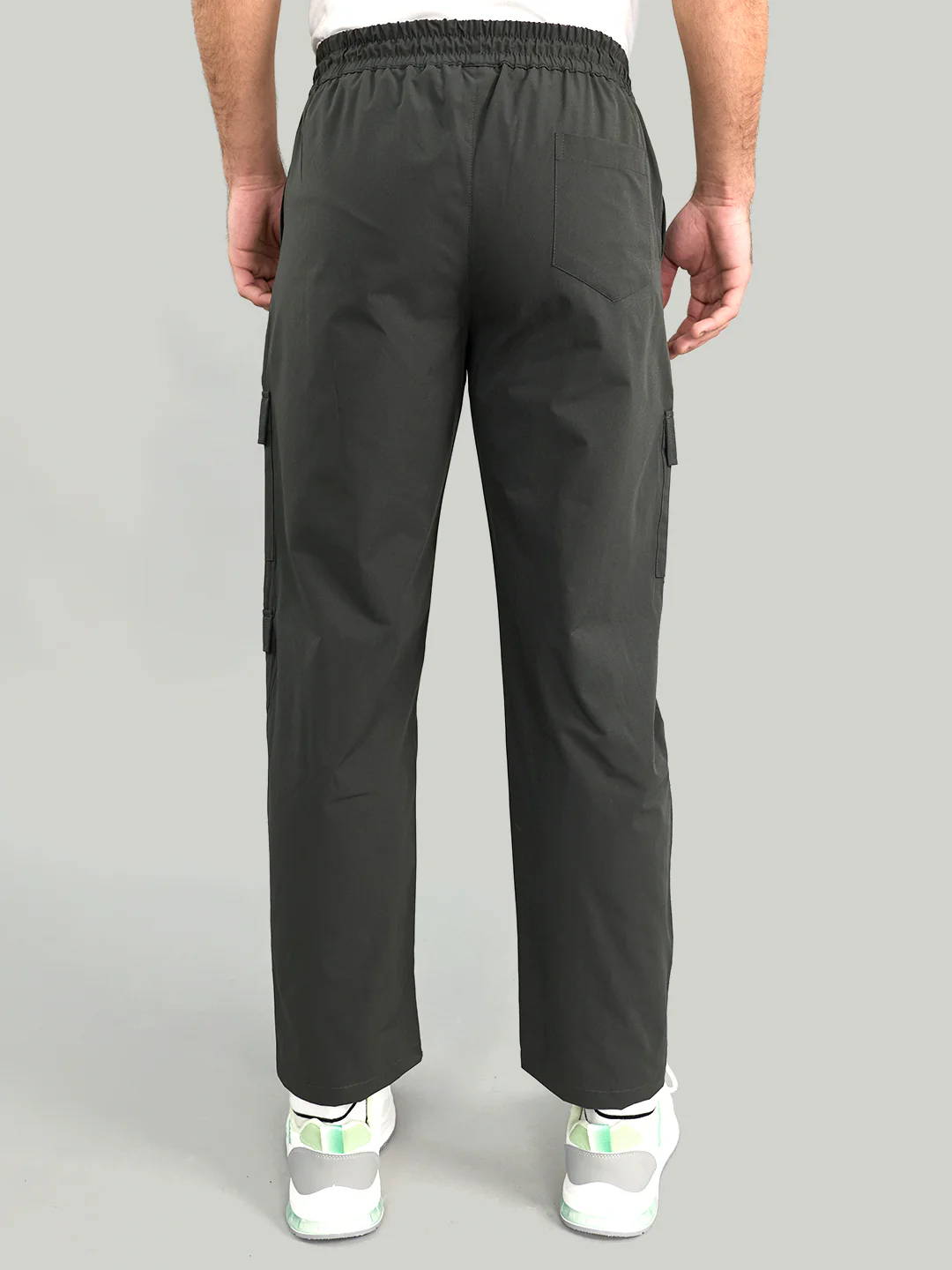 Men Grey Solid Regular Fit Lower - Image 4