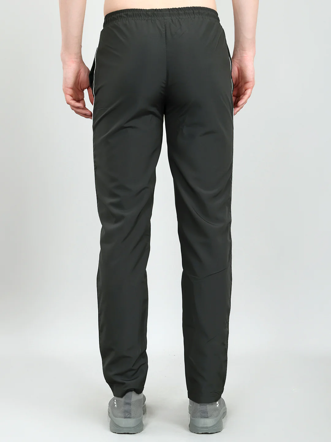Men Grey Solid Regular Fit Lower - Image 5