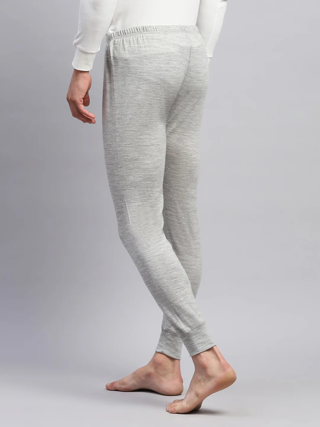 Men Grey Solid Regular Fit Lower - Image 5