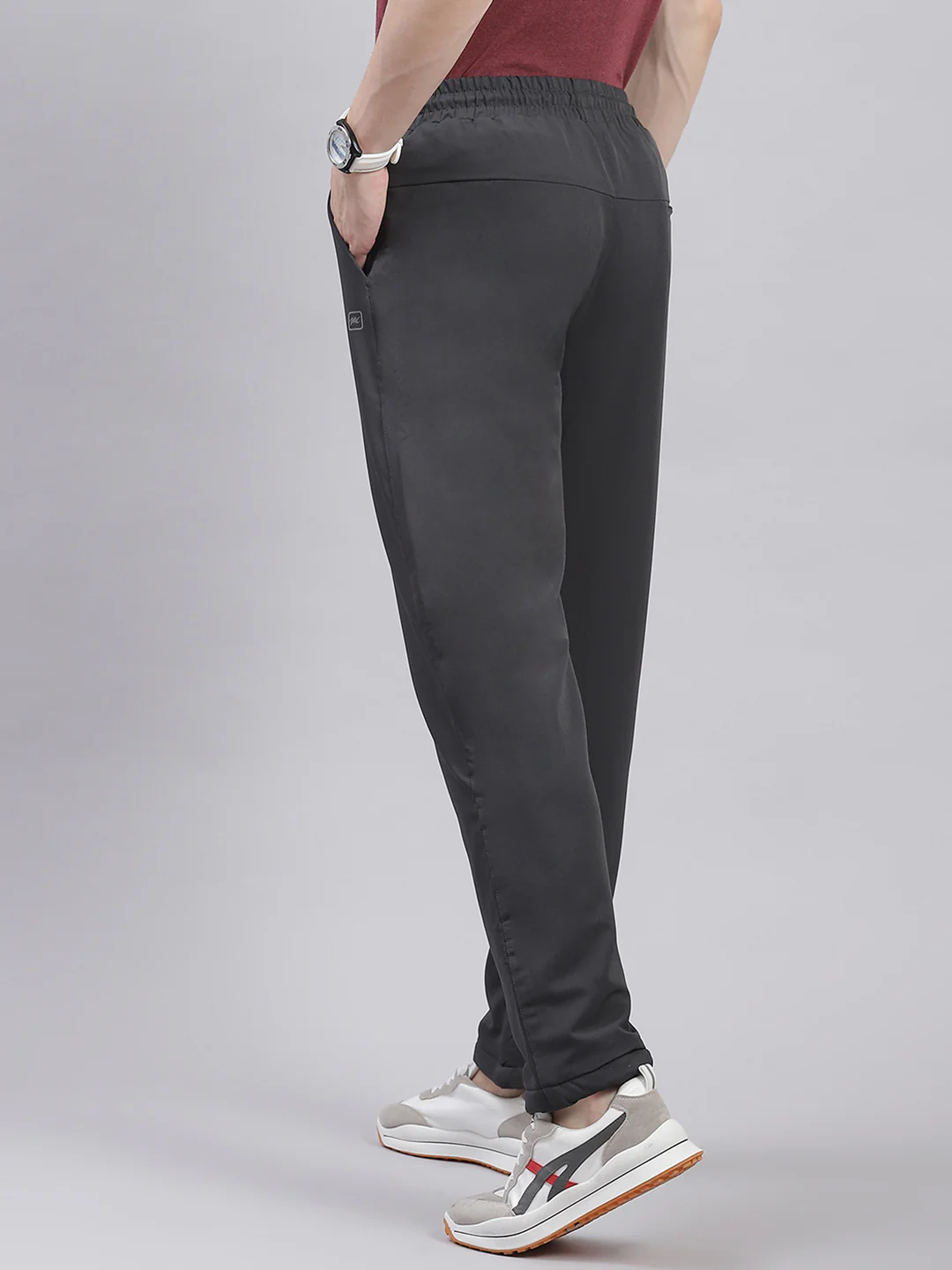 Men Grey Solid Regular Fit Winter Lowers - Image 5