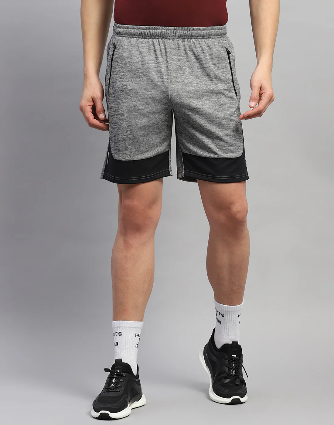 Rock.it Men Grey Solid Regular Fit Short - Image 3