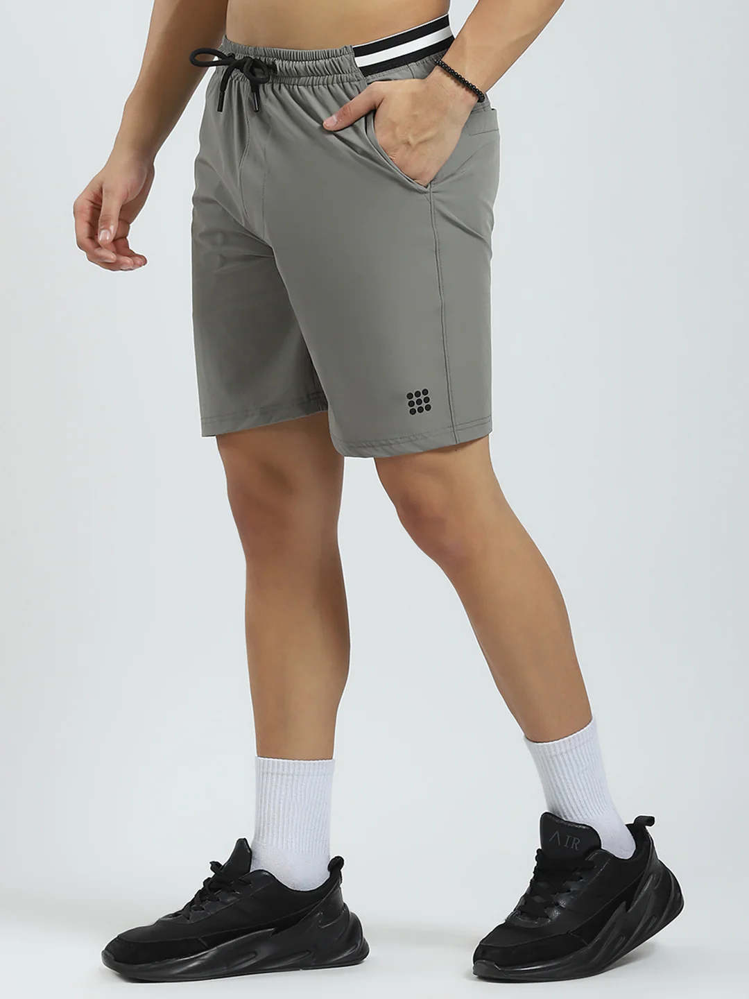 Rock.it Men Grey Solid Regular Fit Short - Image 3