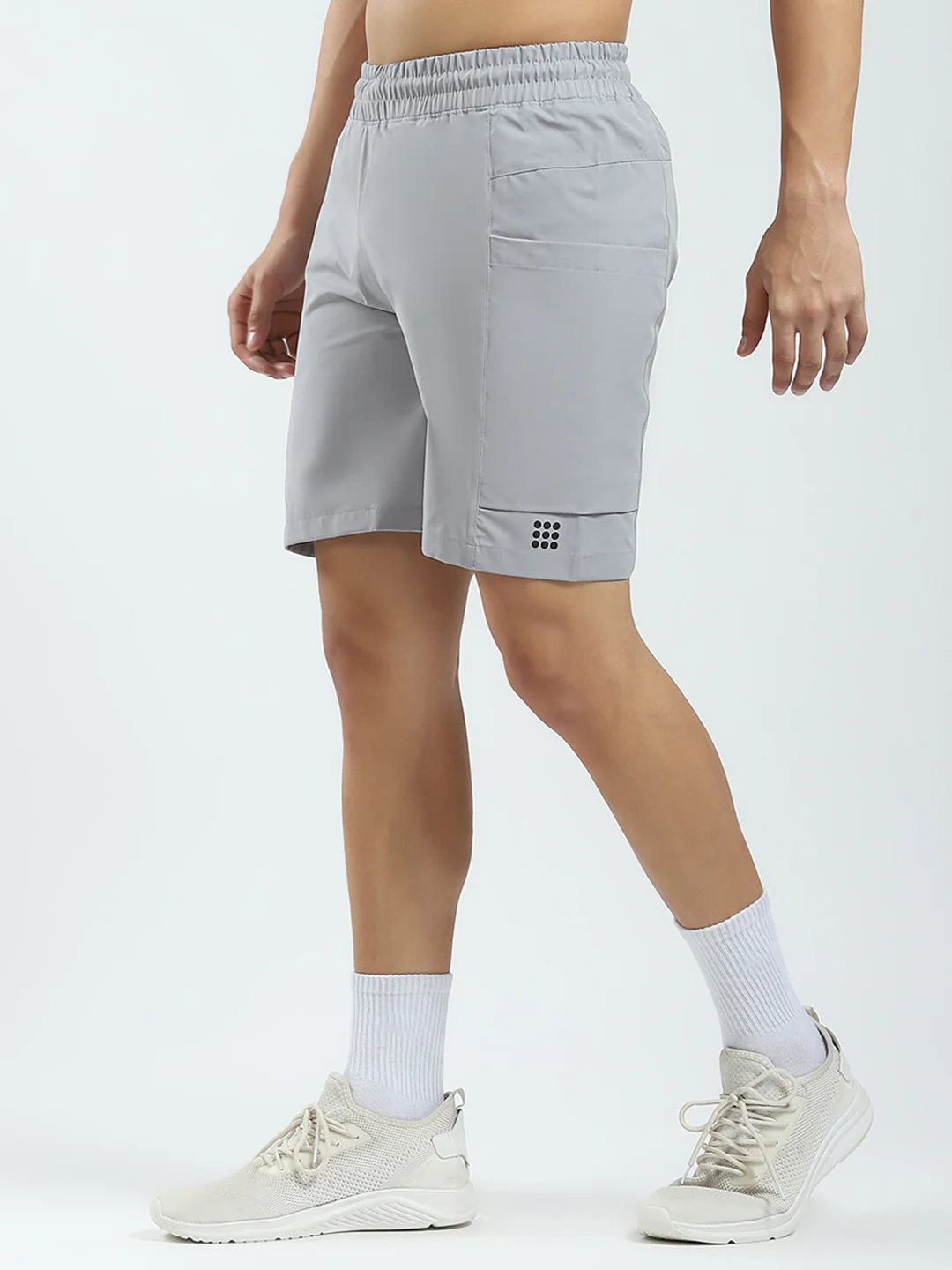 Rock.it Men Grey Solid Regular Fit Short - Image 3