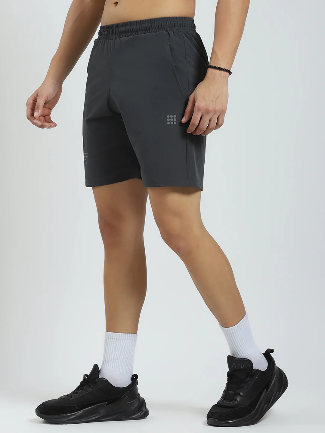 Rock.it Men Grey Solid Regular Fit Short - Image 3