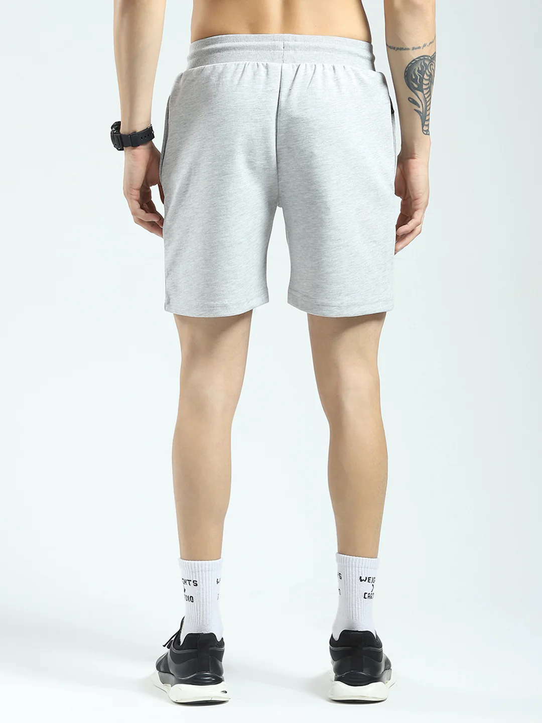 Rock.it Men Grey Solid Regular Fit Shorts - Image 5