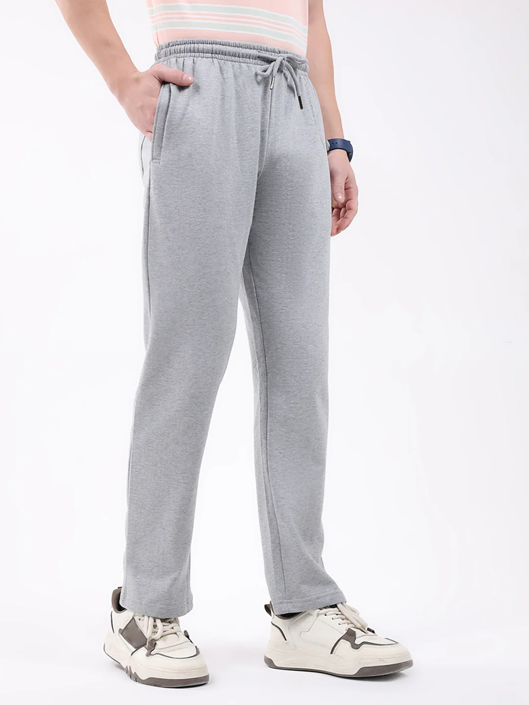 Men Grey Solid Regular Fit Winter Lower - Image 4