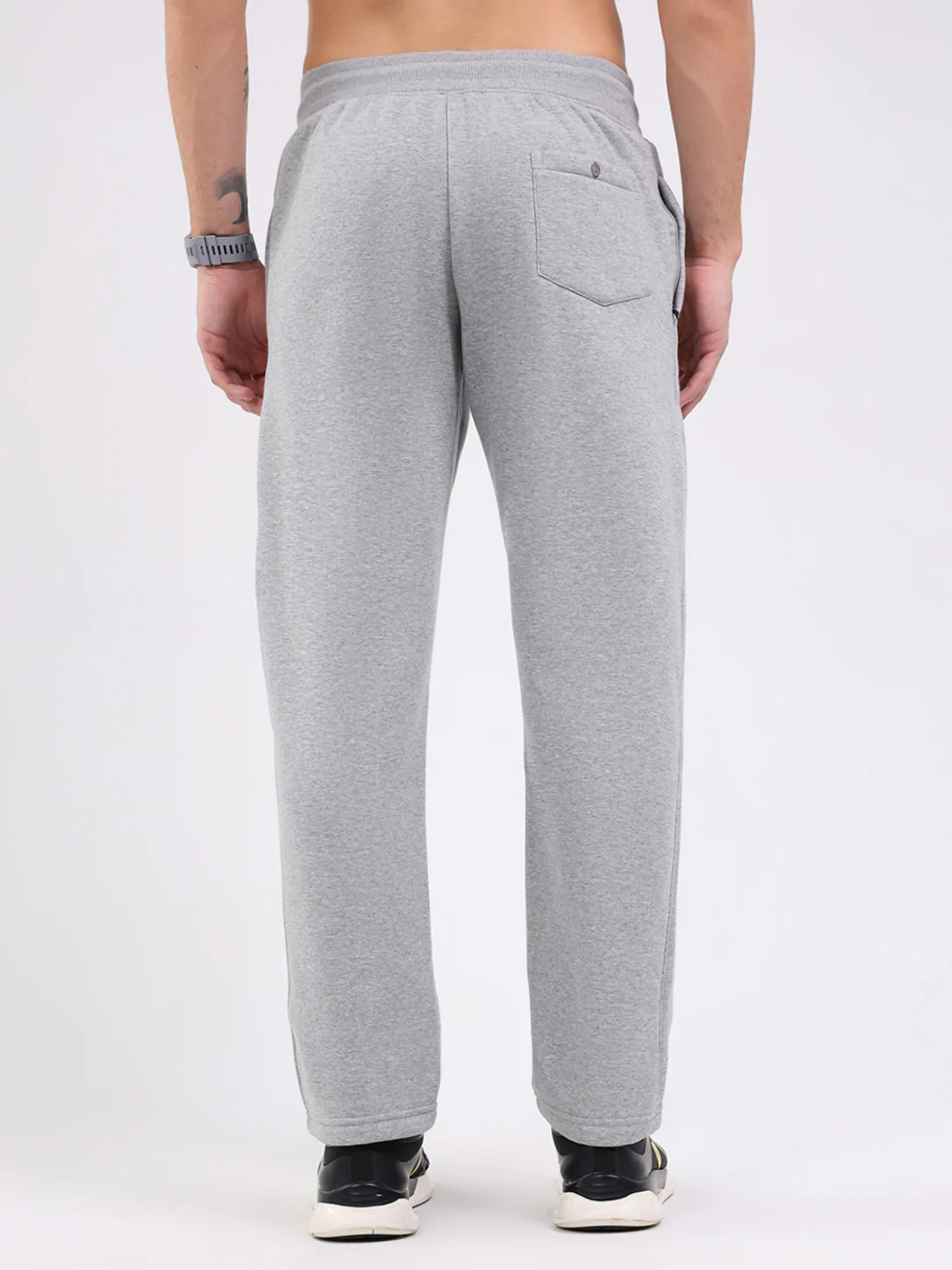 Men Grey Solid Regular Fit Winter Lower - Image 5