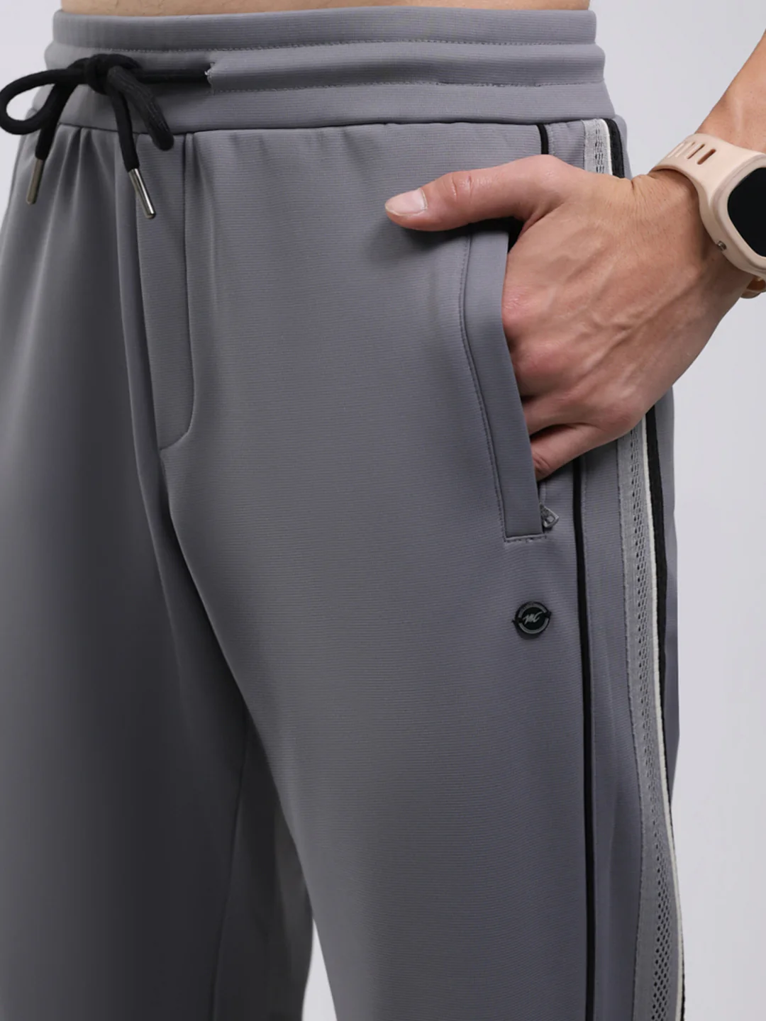 Men Grey Solid Regular Fit Winter Lower - Image 6