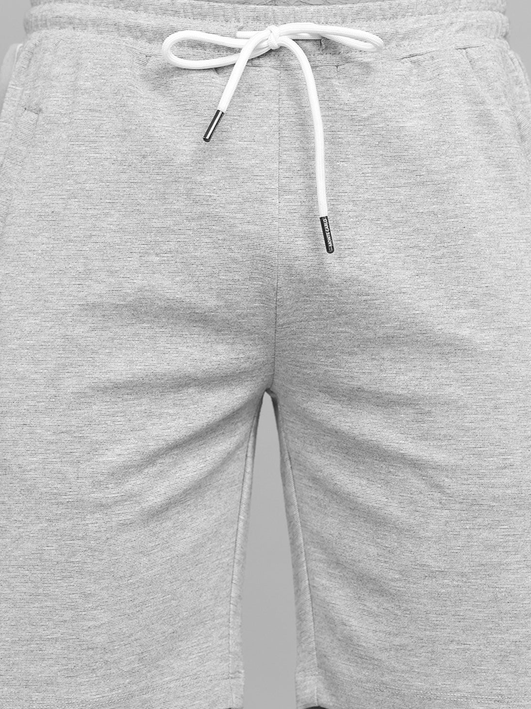 Men Grey Solid Slim Fit Bermuda - Image 5