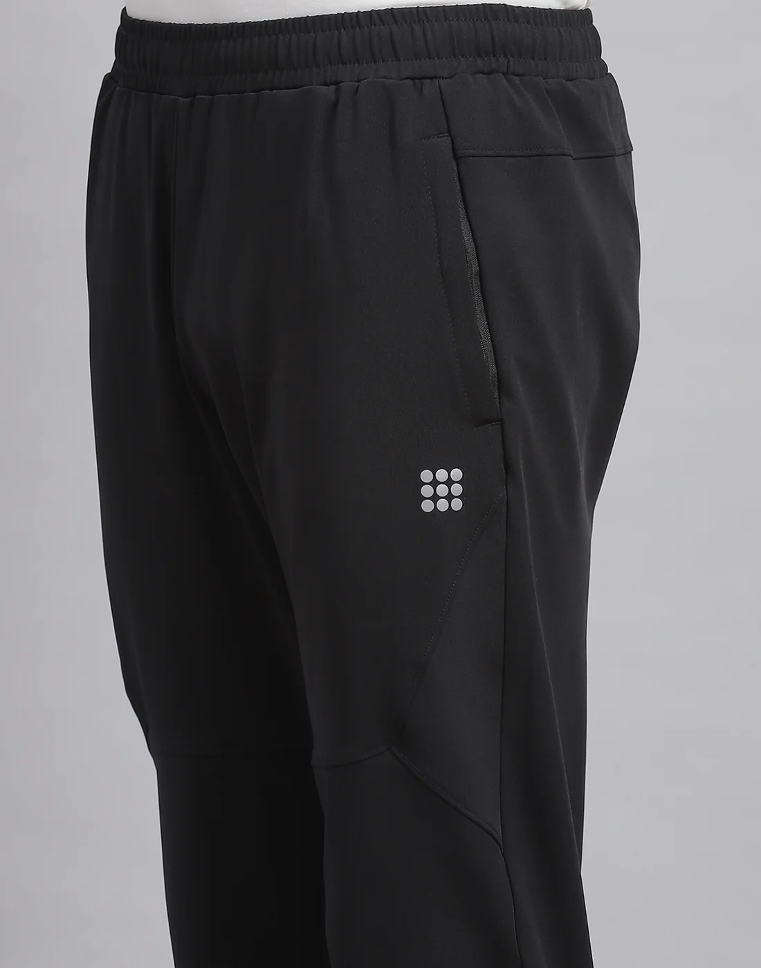Rock.it Men Grey Solid Stand Collar Full Sleeve Tracksuit - Image 8
