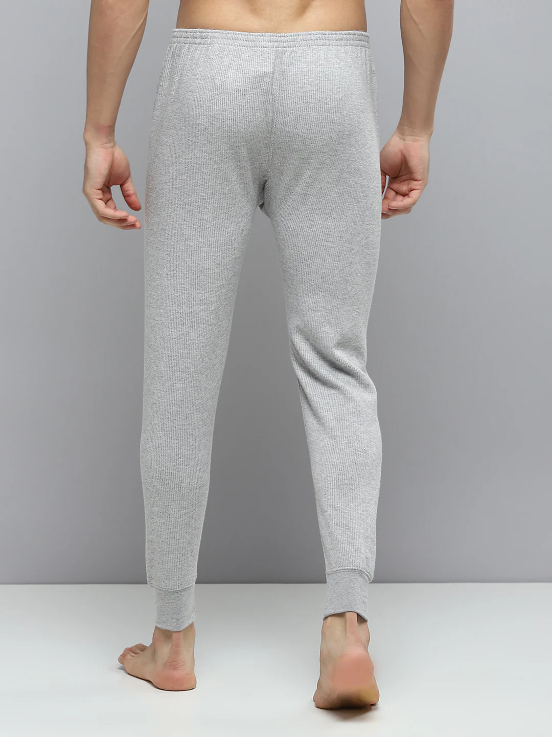 Men Grey Solid Thermal Lower - Image 5
