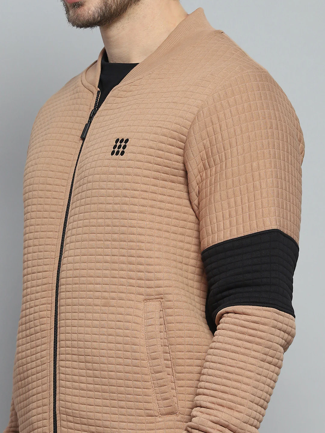 Rock.it Men Khaki Printed Round Neck Full Sleeve Winter Tracksuit - Image 7