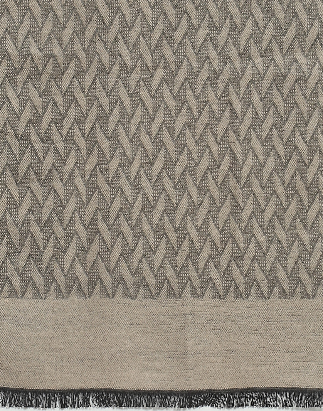 Men Khaki Self Design Muffler - Image 6