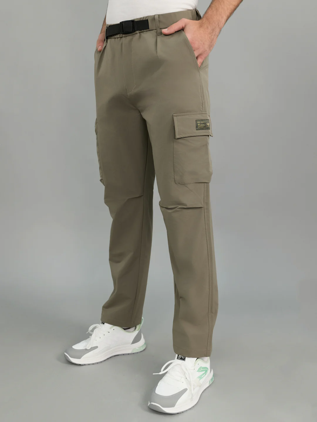 Men Light Brown Solid Regular Fit Lower - Image 2