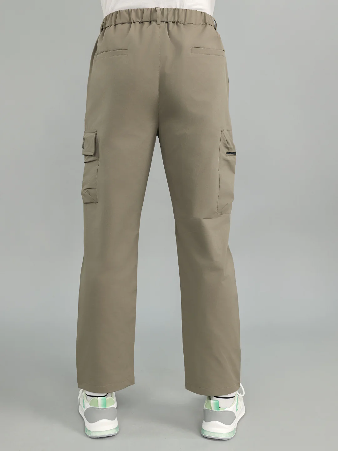 Men Light Brown Solid Regular Fit Lower - Image 3