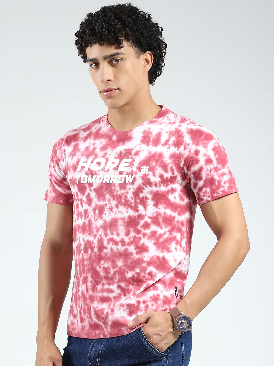 Rock.it Men Maroon Printed Round Neck Half Sleeve T-Shirt - Image 3