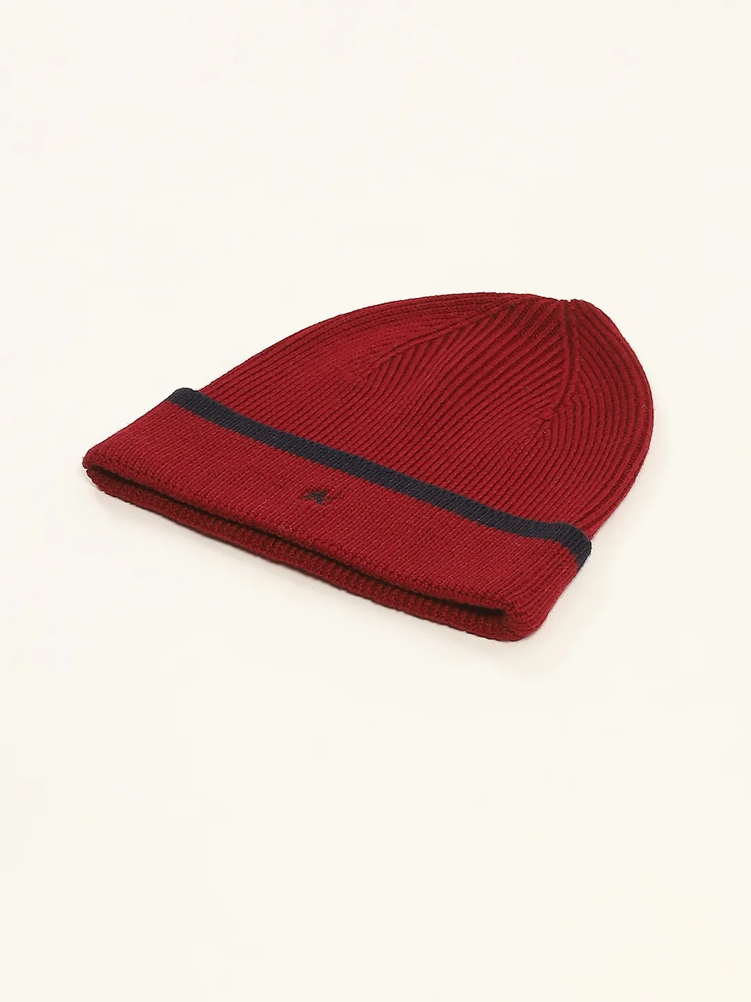 Men Maroon Self Design Cap - Image 6