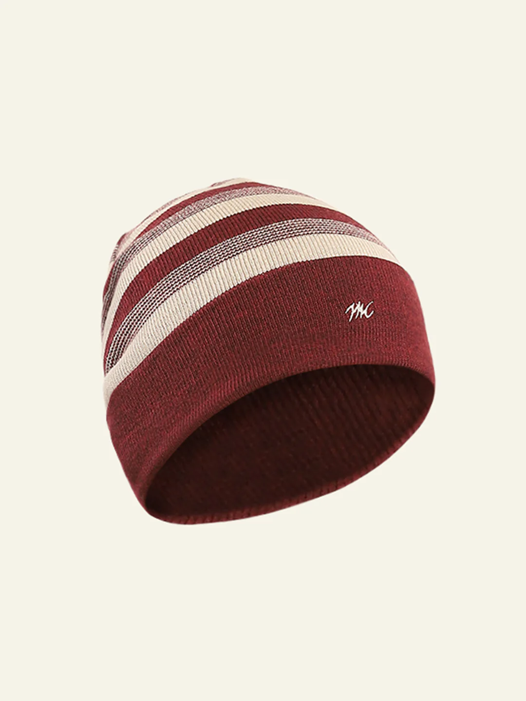 Men Maroon Self Design Cap - Image 2