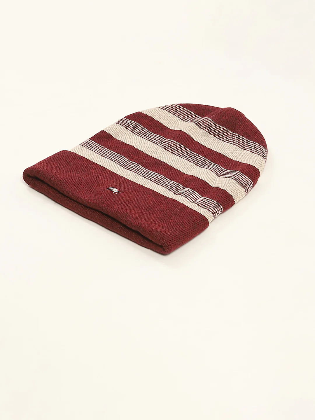 Men Maroon Self Design Cap - Image 6