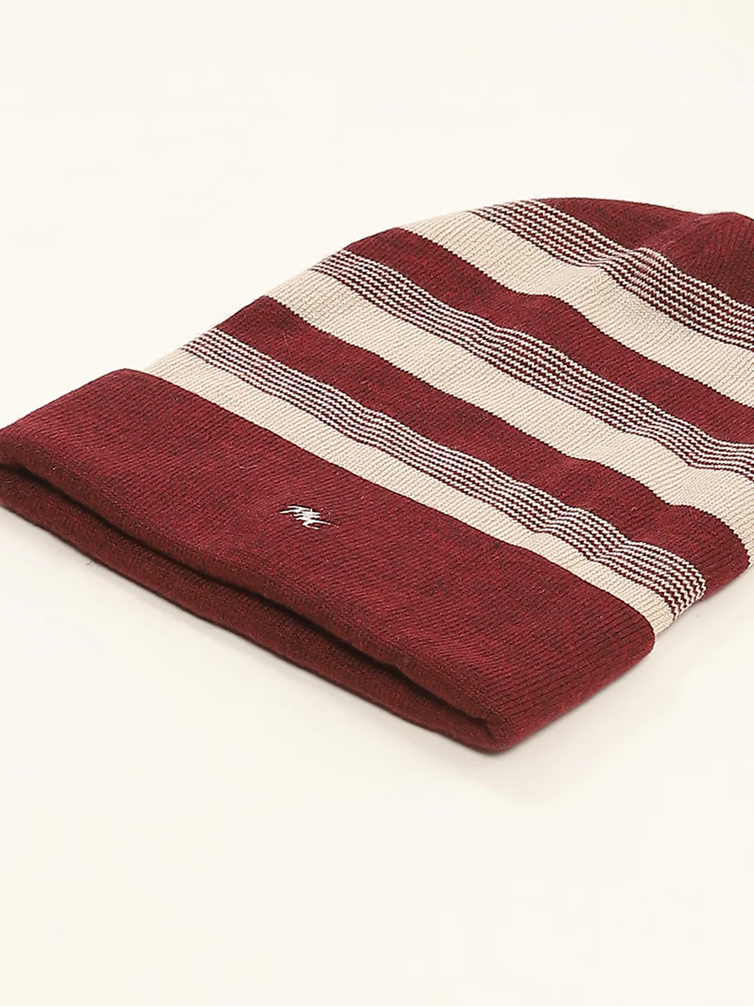 Men Maroon Self Design Cap - Image 7