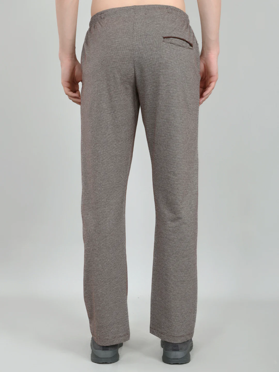 Men Maroon Self Design Regular Fit Lower - Image 5